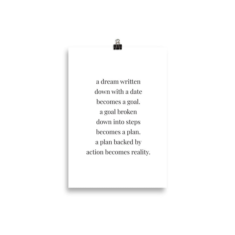 A DREAM WRITTEN DOWN Poster