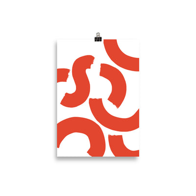 RED SQUIGGLES Poster