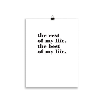 THE REST OF MY LIFE Poster