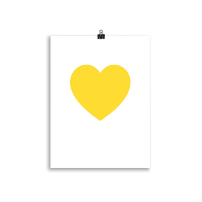 YELLOW HEART Poster