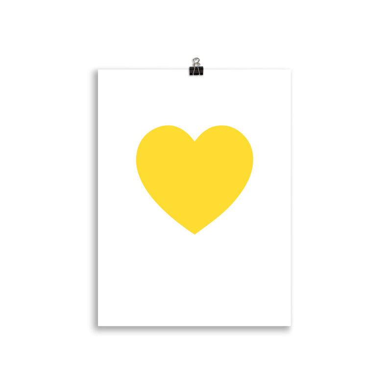 YELLOW HEART Poster