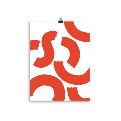 RED SQUIGGLES Poster