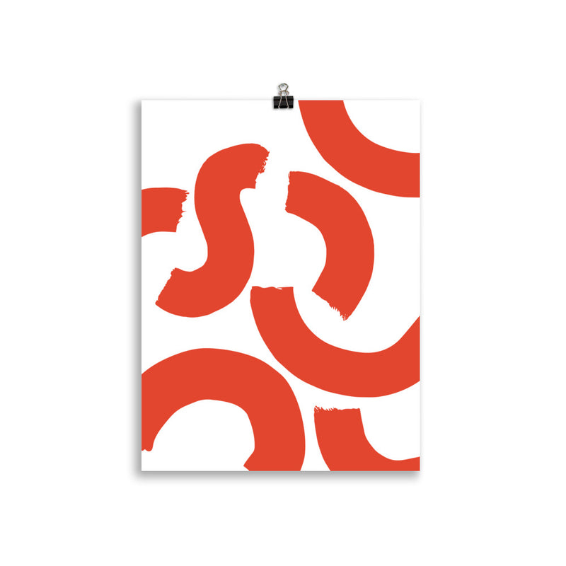 RED SQUIGGLES Poster