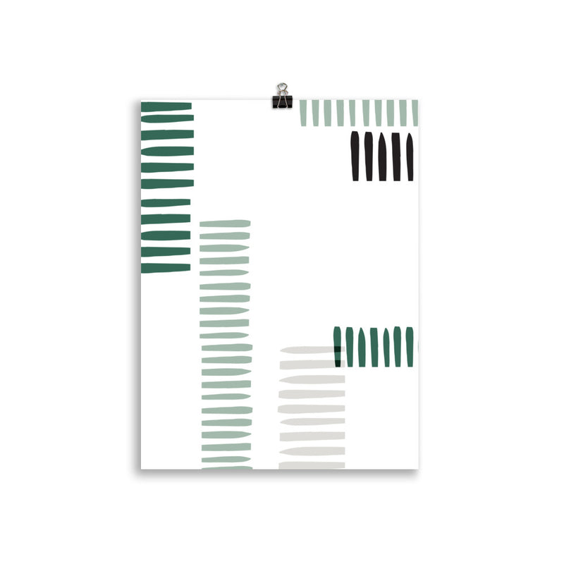 GREEN STRIPES Poster