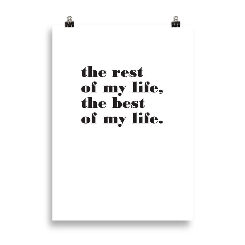 THE REST OF MY LIFE Poster