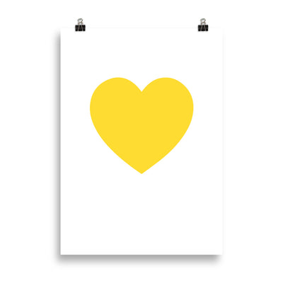 YELLOW HEART Poster