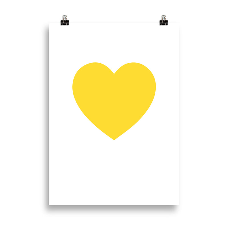 YELLOW HEART Poster