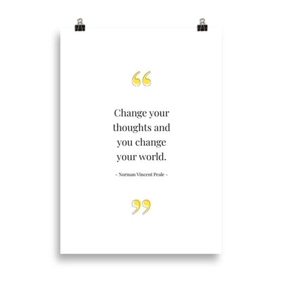 CHANGE YOUR THOUGHTS Poster