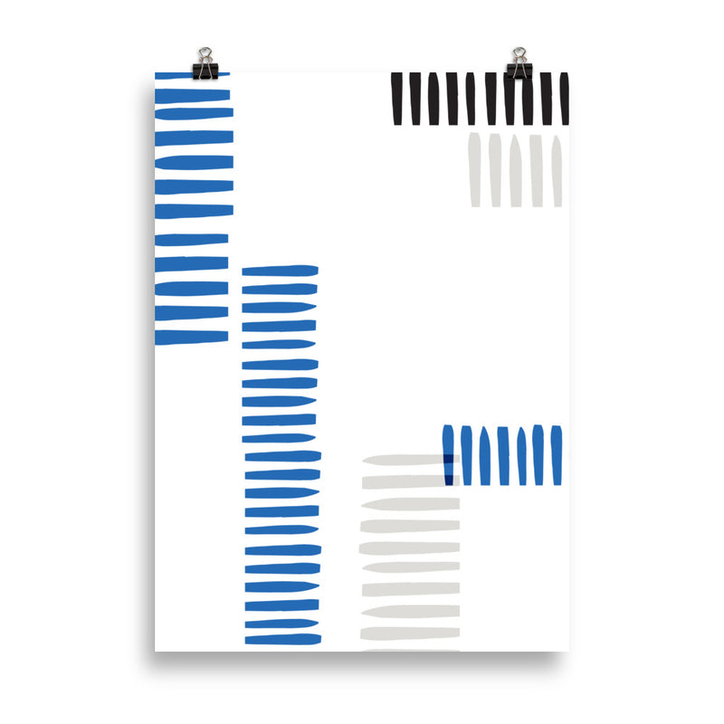 BLUE STRIPES Poster