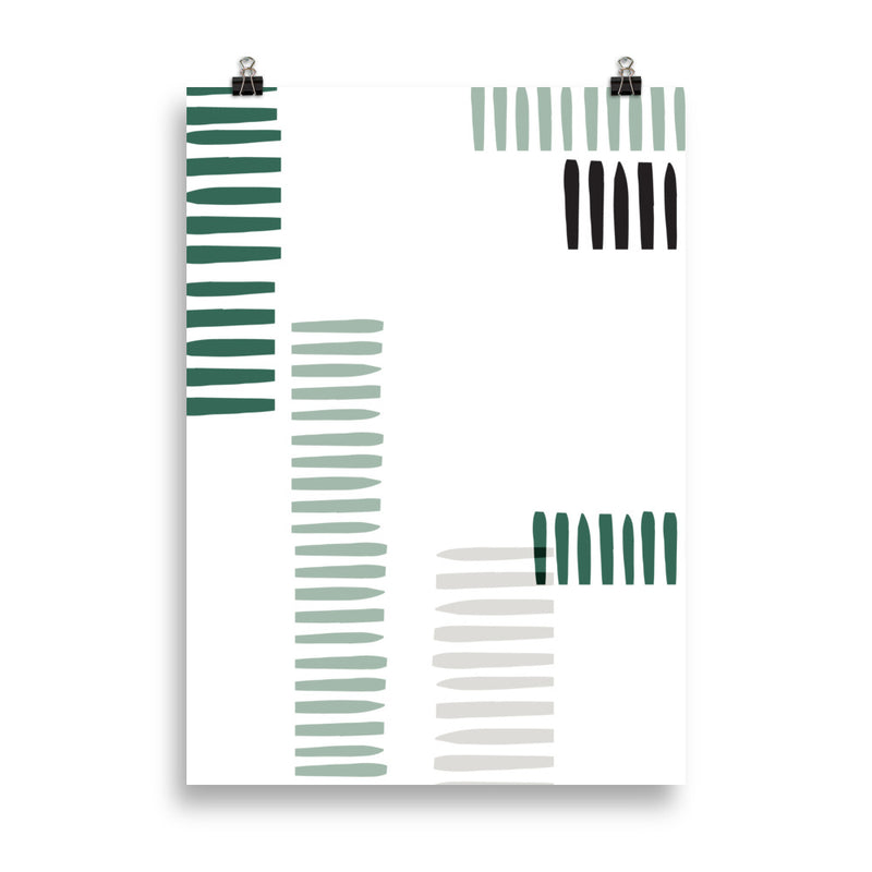 GREEN STRIPES Poster