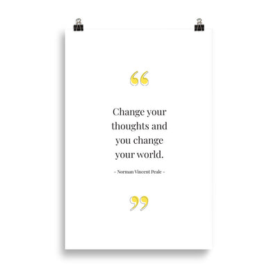 CHANGE YOUR THOUGHTS Poster