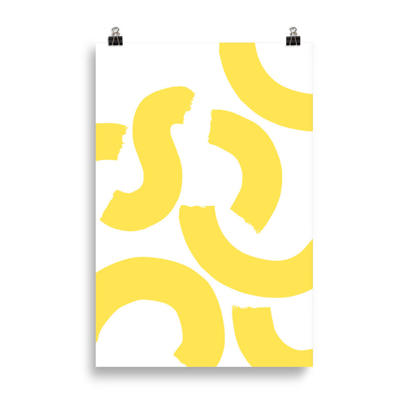 YELLOW SQUIGGLE Poster