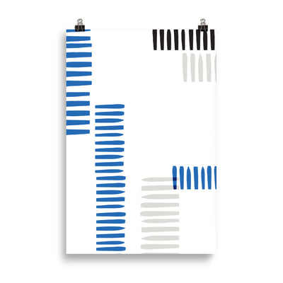 BLUE STRIPES Poster