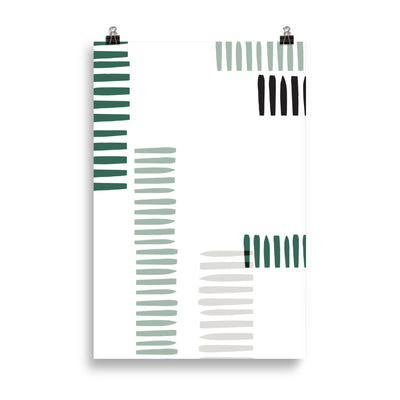 GREEN STRIPES Poster