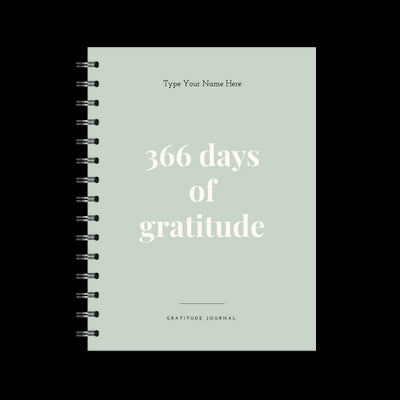 A5 Spiral Journal - Gratitude - 366 Days - Green