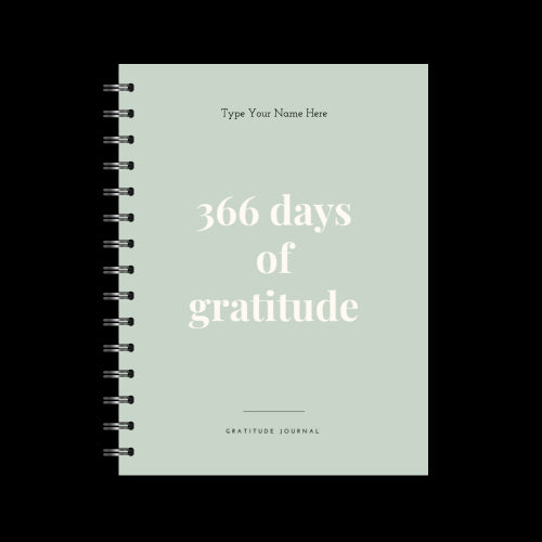 A5 Spiral Journal - Gratitude - 366 Days - Green