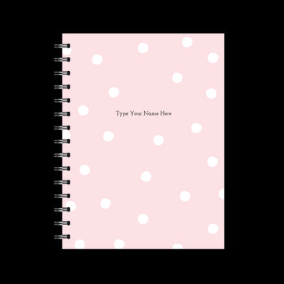 A5 2024 Spiral Teacher Diary - Dots - Pink