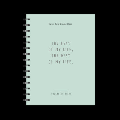 A5 2024 Spiral Wellbeing Diary - The Best of My Life - Green