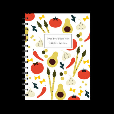 A5 Spiral Recipe Journal - Veggies