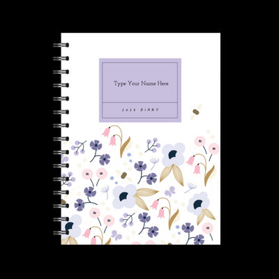 A5 2023 Spiral Week to a Page Diary - Spring - Lilac