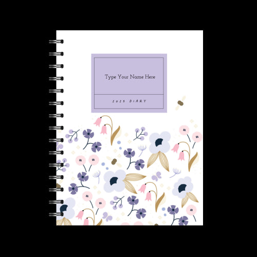 A5 2023 Spiral Week to a Page Diary - Spring - Lilac