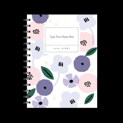 A5 2024 Spiral Family Diary - Summer - Lilac