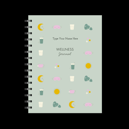 A5 Spiral Wellness journal - Green