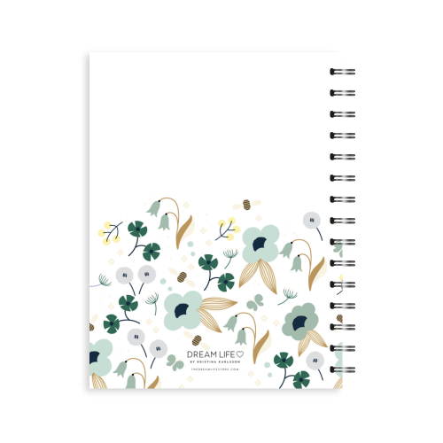 A5 2023 Spiral Weekly Spread Diary - Spring - Green