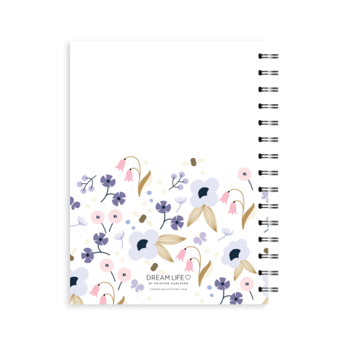 A5 2023 Spiral Week to a Page Diary - Spring - Lilac