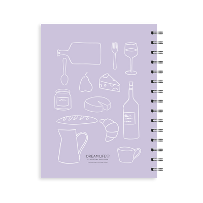 A5 Spiral Recipe Journal - Mum's Recipes - Lilac