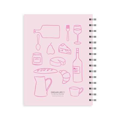 A5 Spiral Recipe Journal - Mum's Recipes - Pink