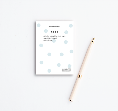 A6 Notepad - To Do - Dots - Blue