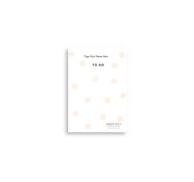 A6 To Do Notepad - Dots - Blush