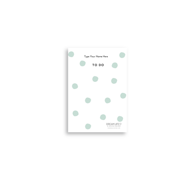 A6 Notepad - To Do - Dots - Green