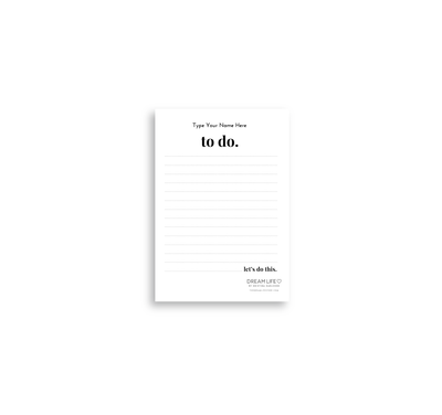 A6 To Do Notepad - Minimal