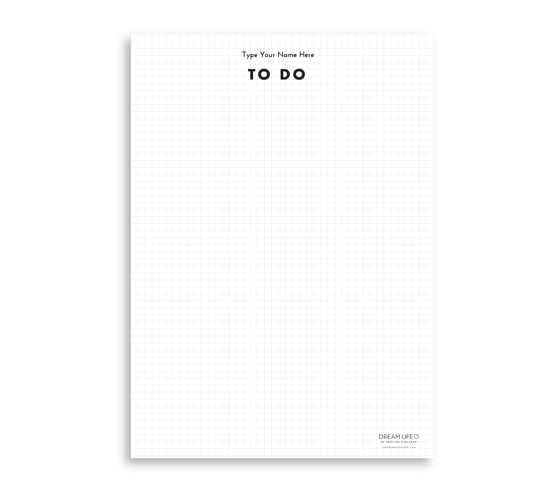 A4 To Do Notepad - Grid – Dream Life