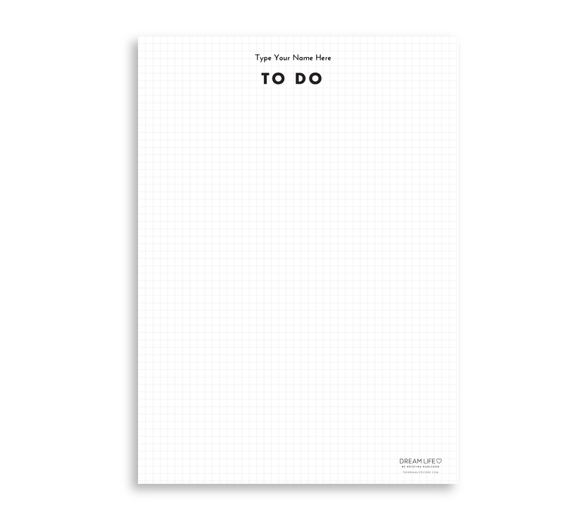 A4 To Do Notepad - Grid