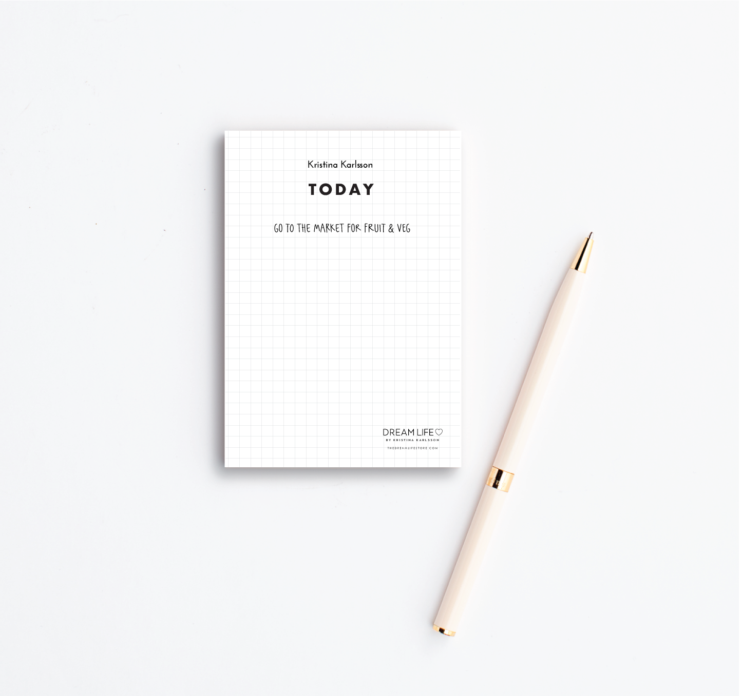 A6 Notepad - Today - Grid – Dream Life