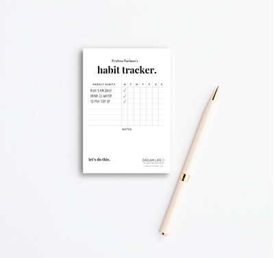 A6 Notepad - Habit Tracker - Minimal