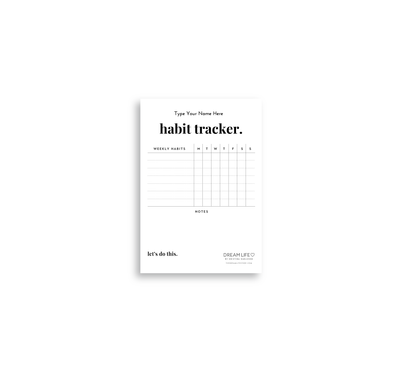 A6 Notepad - Habit Tracker - Minimal
