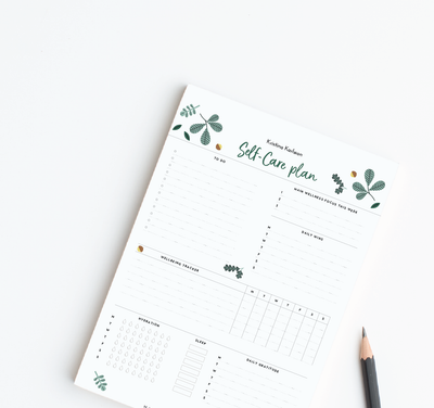 A4 Self-Care Notepad - Kastanj