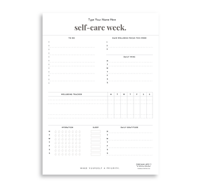 A4 Self-Care Notepad - Minimal