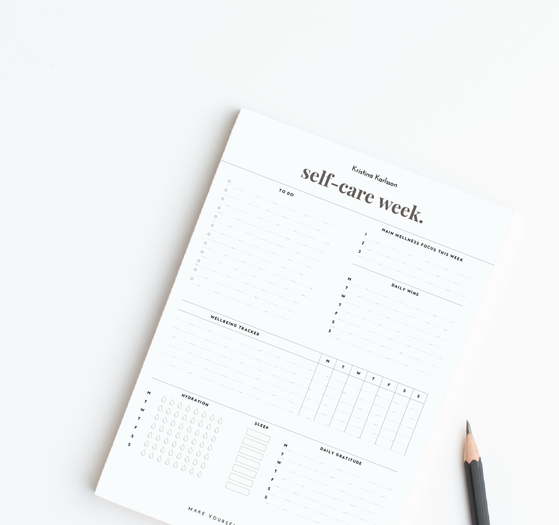 A4 Self-Care Notepad - Minimal