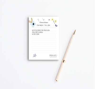 A6 Things To Do Notepad - Spring - Blue