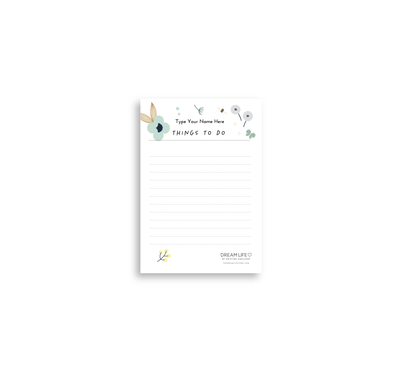 A6 Things To Do Notepad - Spring - Green