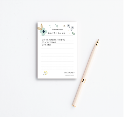 A6 Things To Do Notepad - Spring - Green