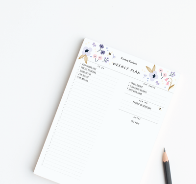 A4 Weekly Plan Notepad - Spring - Lilac
