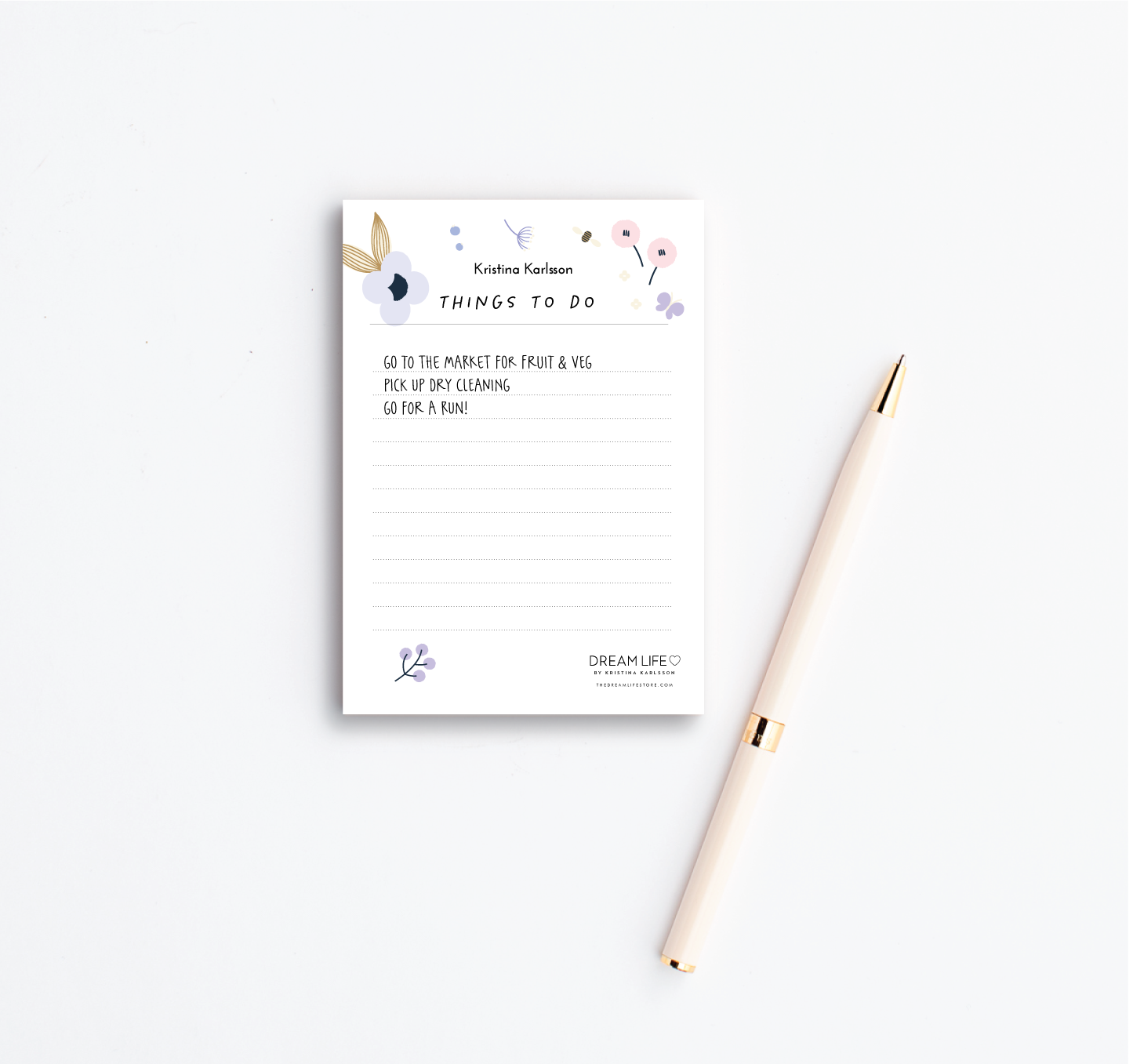 A6 Things To Do Notepad - Spring - Lilac – Dream Life