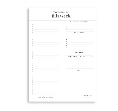 A4 Wellbeing Notepad - Minimal