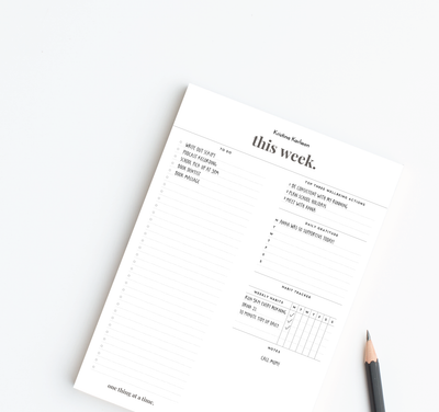 A4 Wellbeing Notepad - Minimal